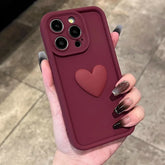 Wine Red Silicone iPhone Case